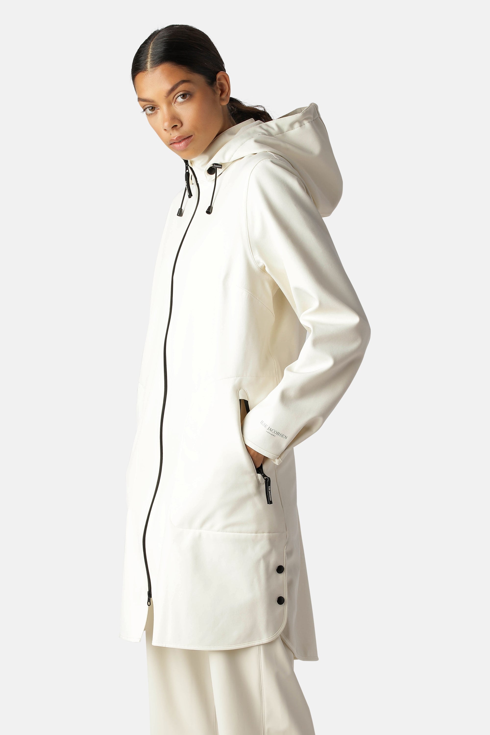 Softshell Raincoat A-line - White Sugar
